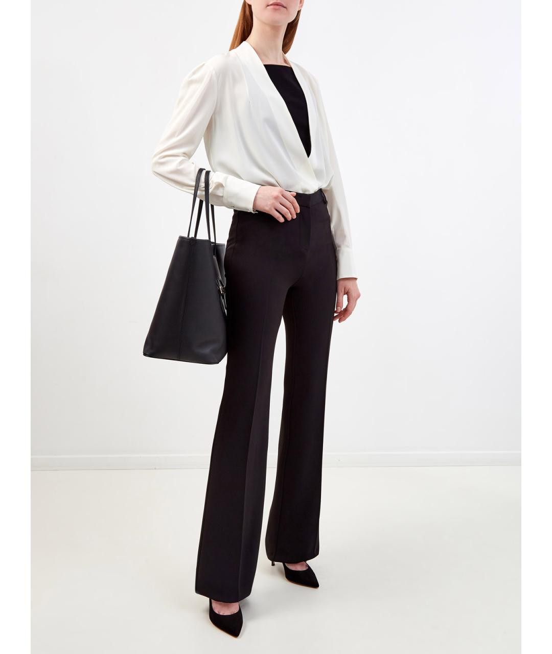 ETRO Черные вискозные прямые брюки, фото 2