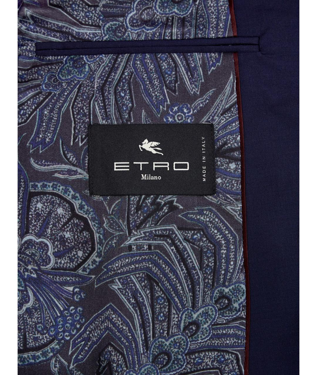 ETRO Синий шерстяной пиджак, фото 6