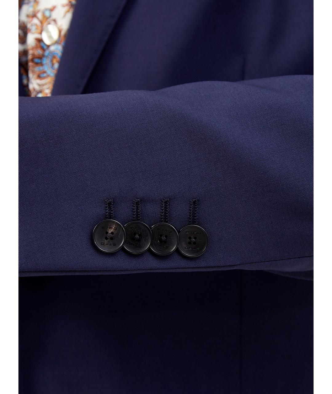 ETRO Синий шерстяной пиджак, фото 5