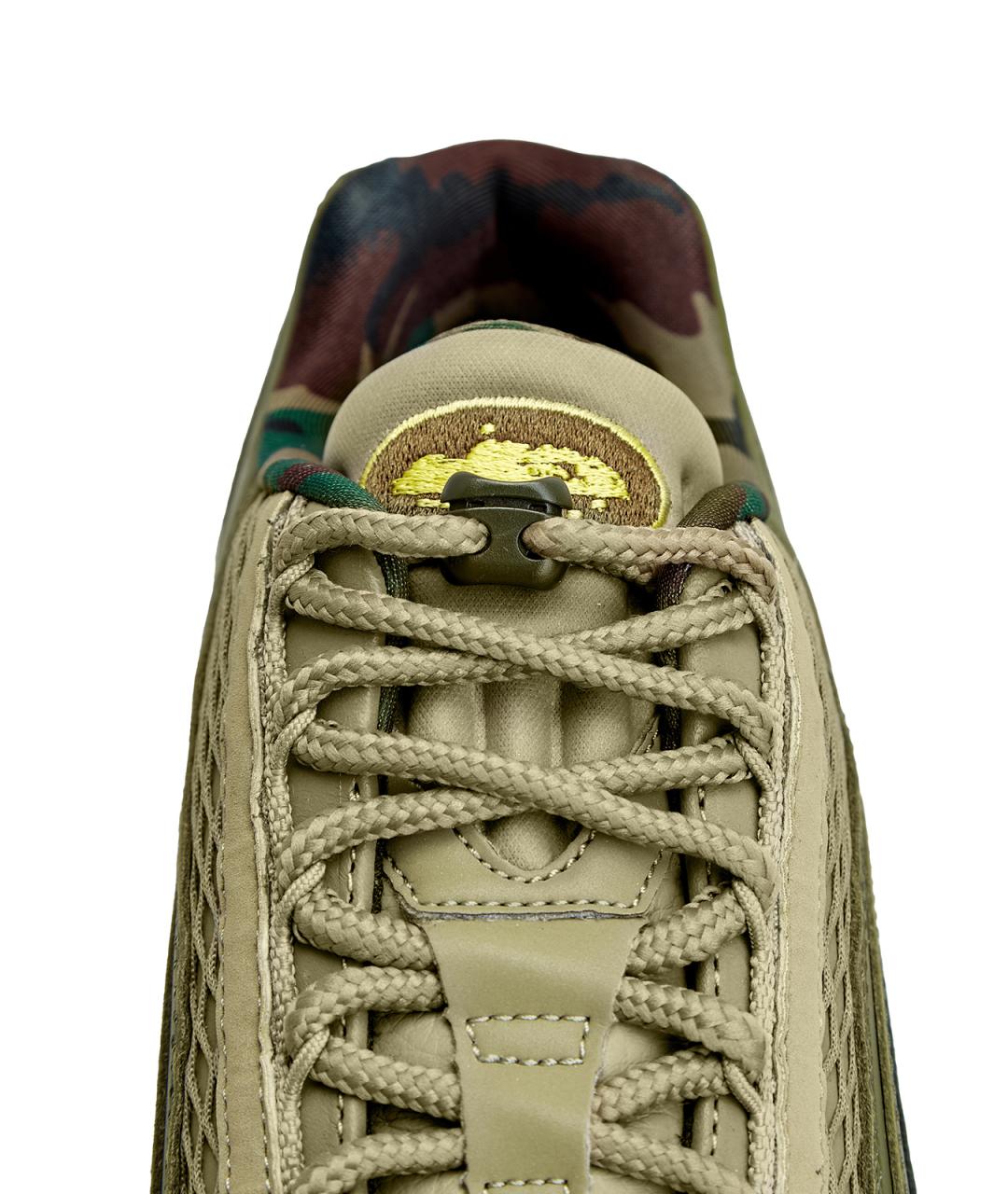 NIKE Зеленые текстильные низкие кроссовки / кеды, фото 5