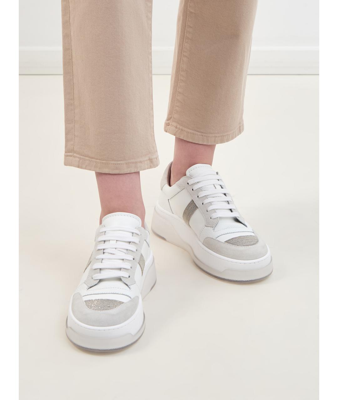 FABIANA FILIPPI Белые кожаные кеды, фото 2