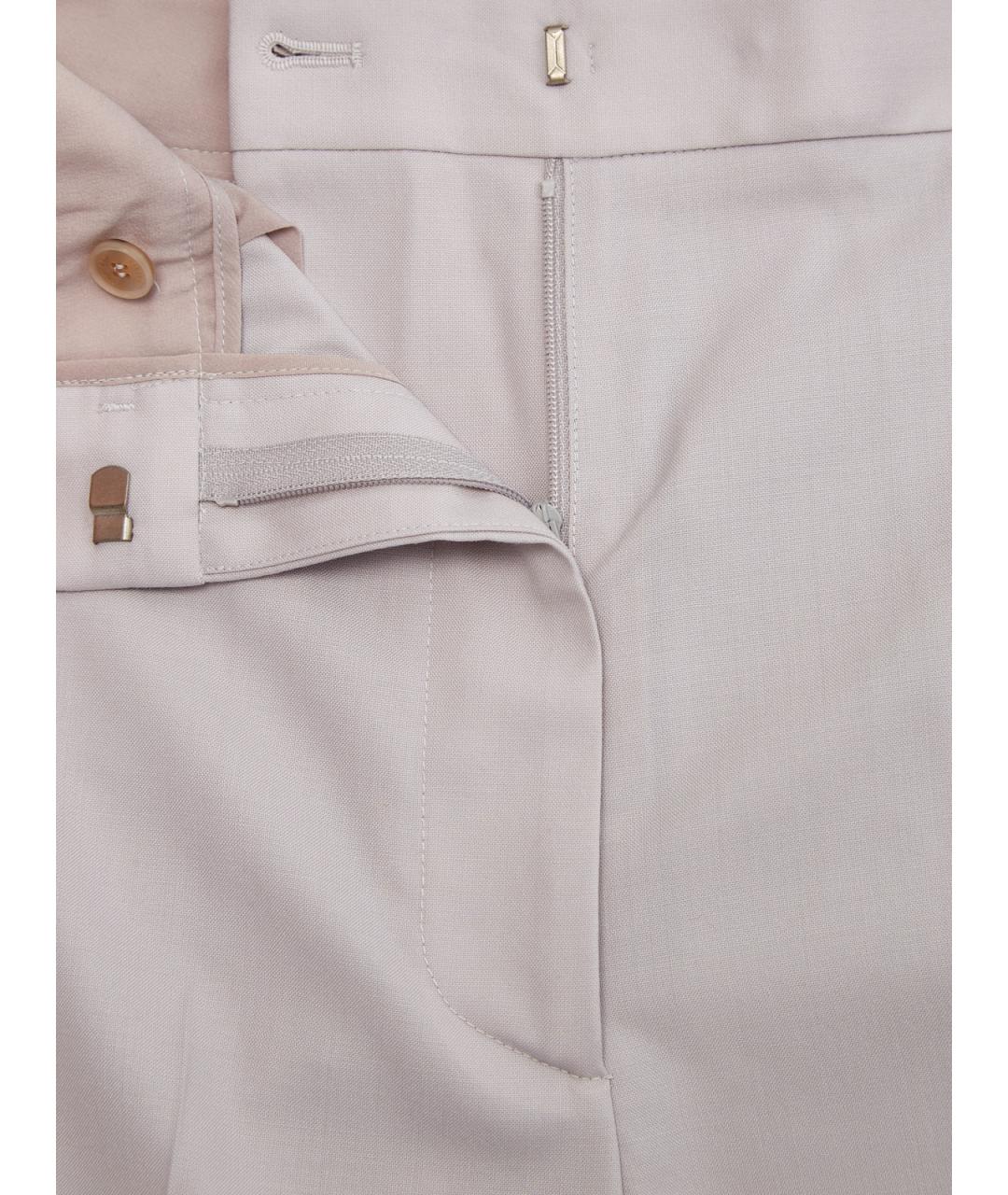 FABIANA FILIPPI Серые шерстяные брюки широкие, фото 6