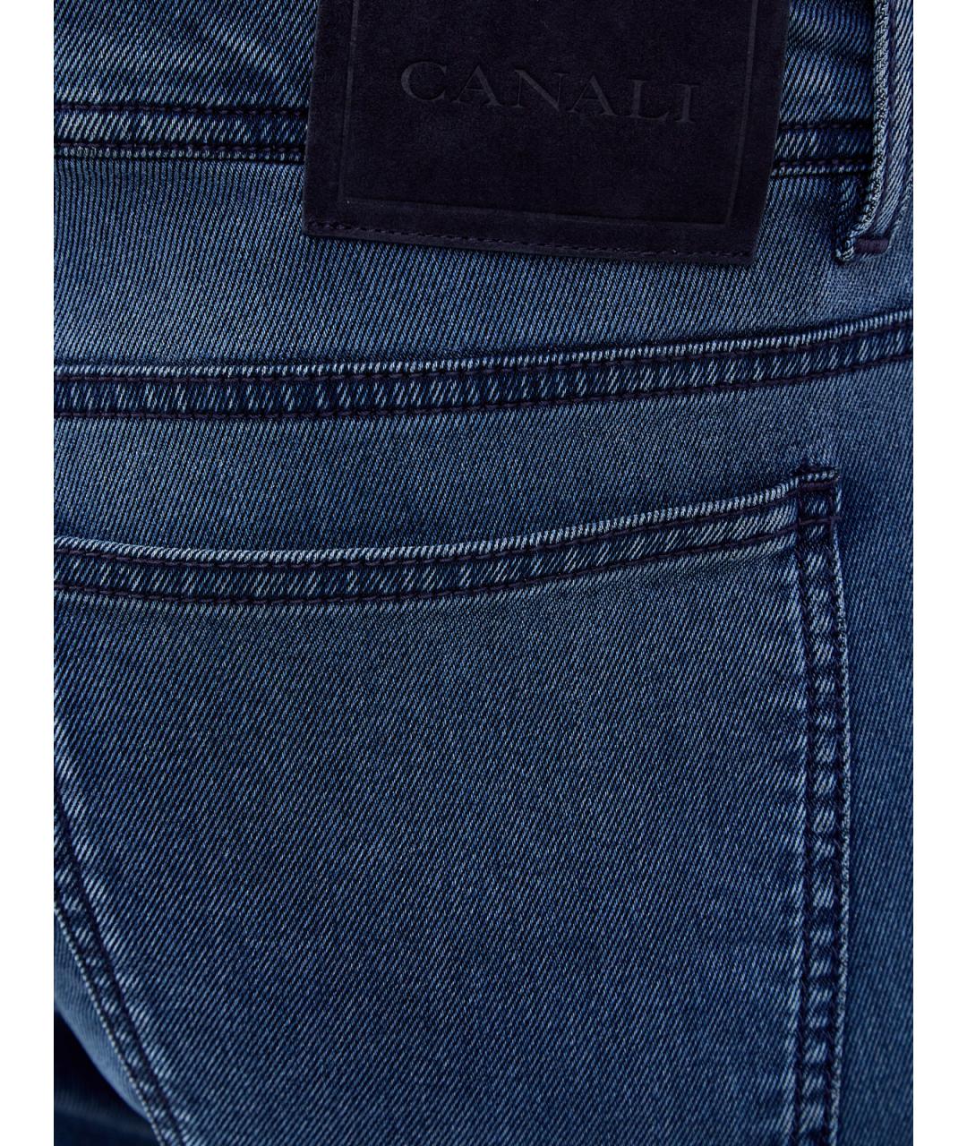 CANALI Синие джинсы скинни, фото 3