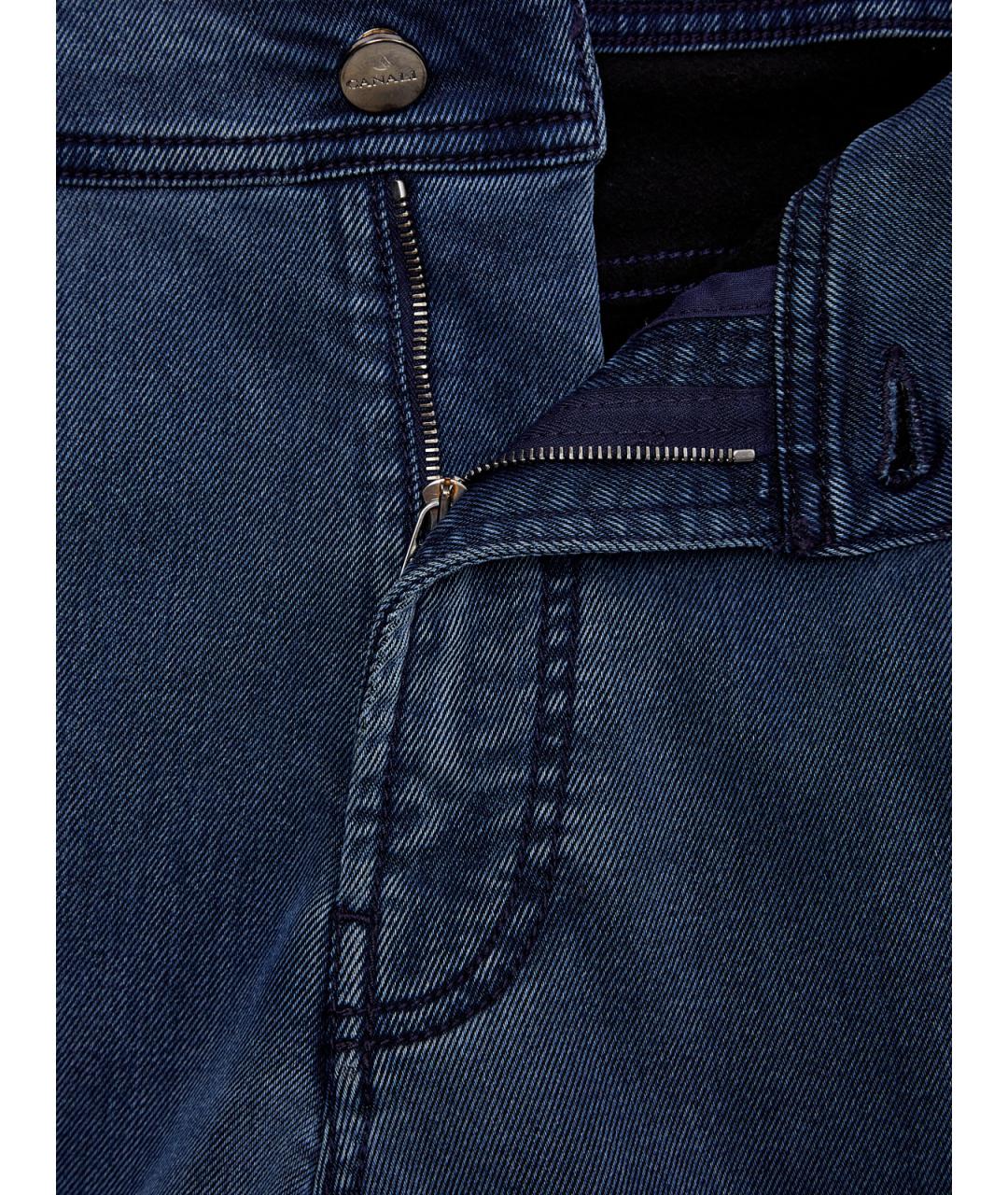 CANALI Синие джинсы скинни, фото 4