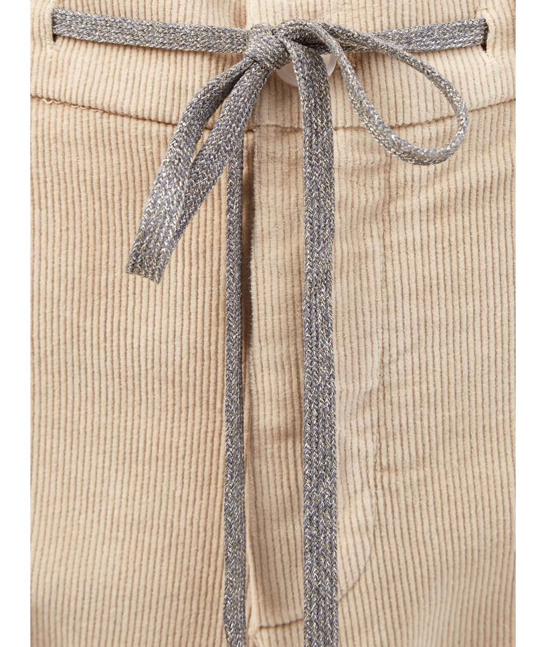 ELEVENTY Бежевые хлопковые брюки узкие, фото 5