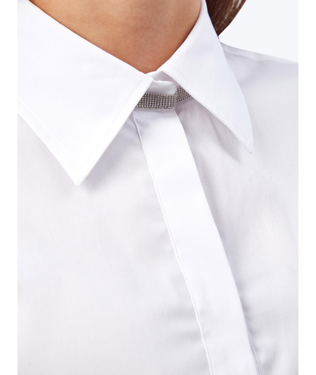 FABIANA FILIPPI Белая хлопковая рубашка, фото 5