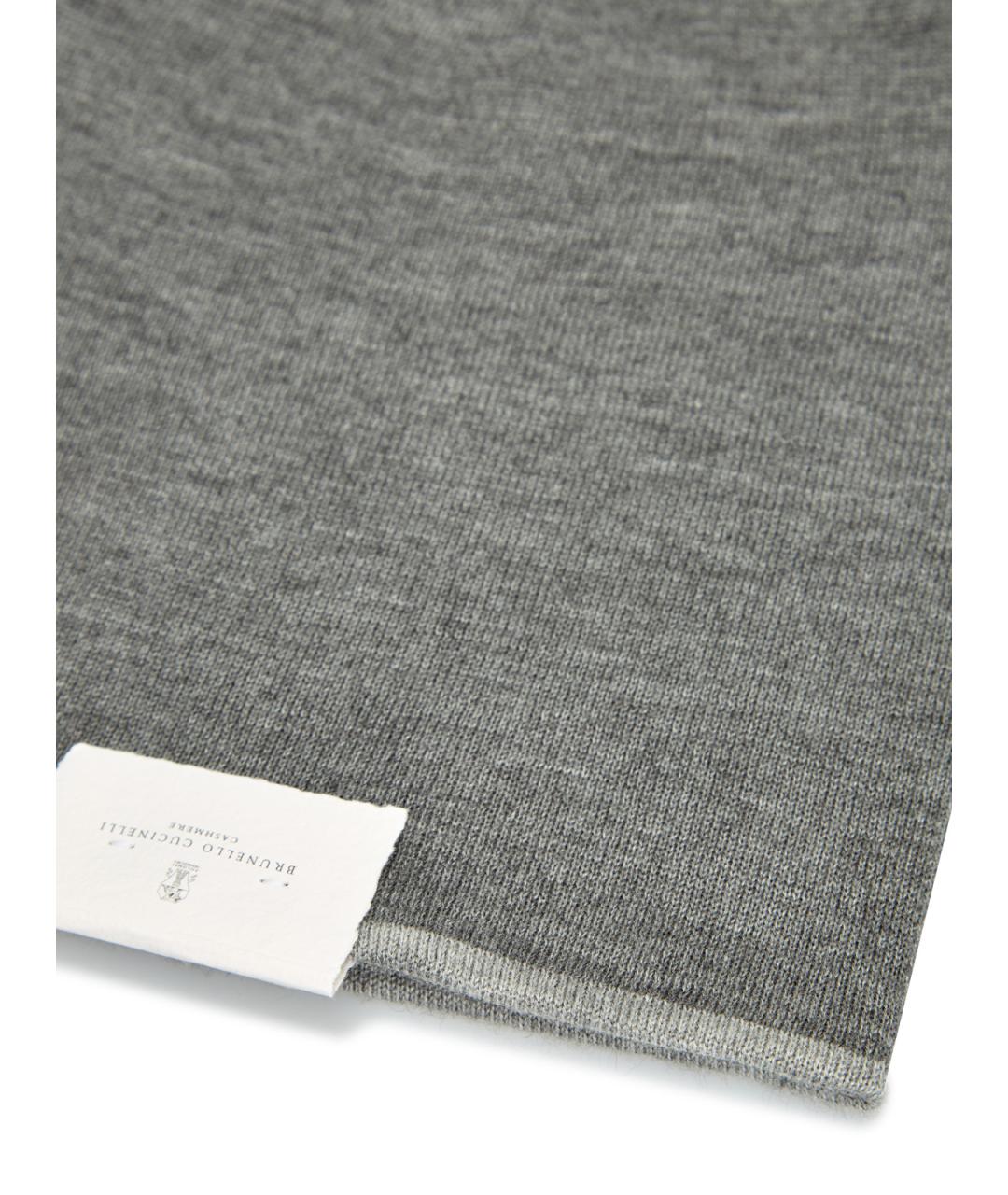 BRUNELLO CUCINELLI Серая кашемировая шапка, фото 4