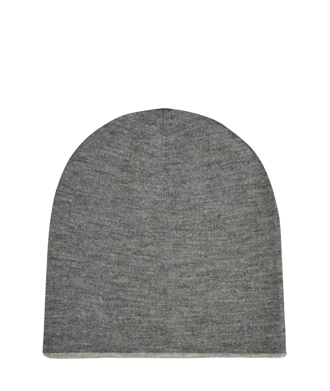 BRUNELLO CUCINELLI Серая кашемировая шапка, фото 3