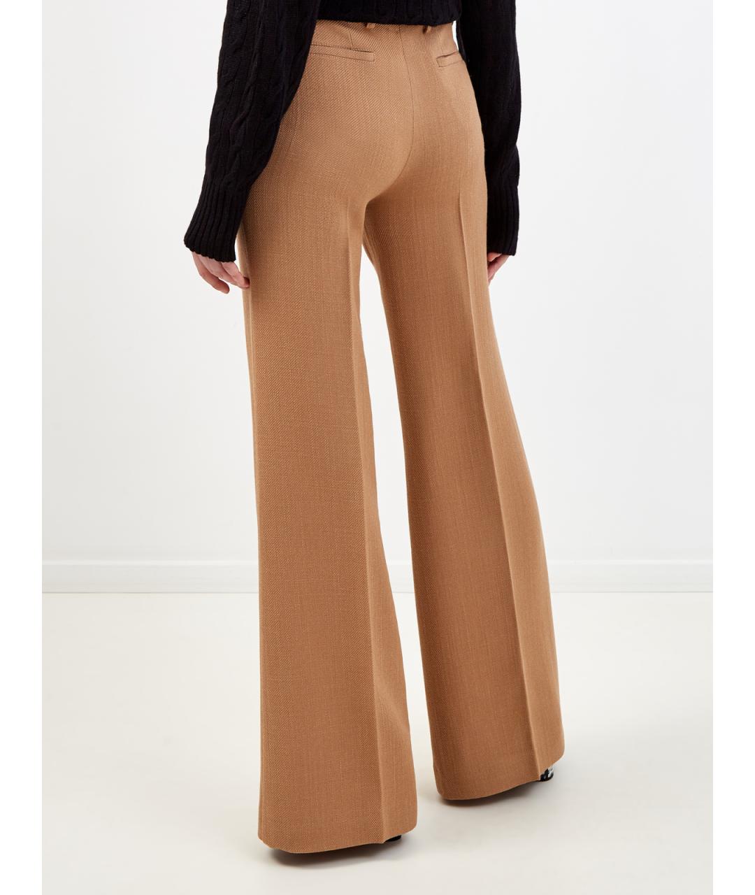 ETRO Коричневые вискозные брюки широкие, фото 4