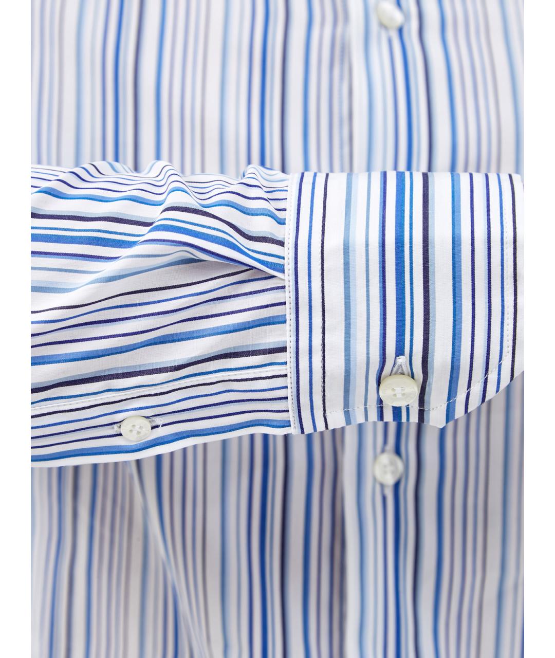 ETRO Голубая хлопковая классическая рубашка, фото 5