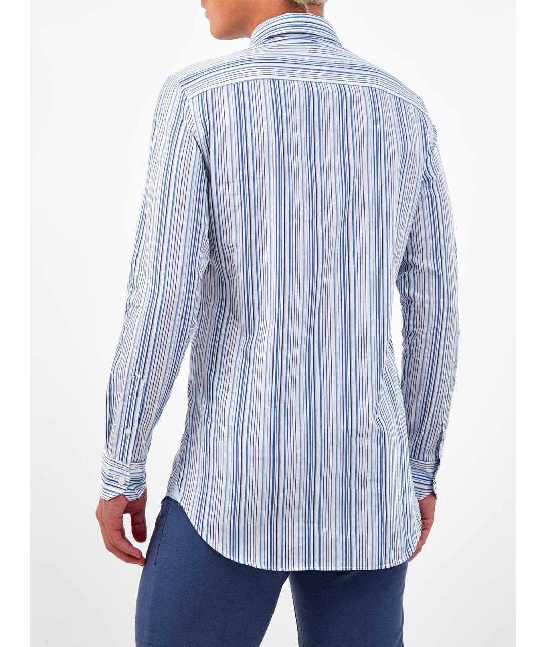 ETRO Голубая хлопковая классическая рубашка, фото 4