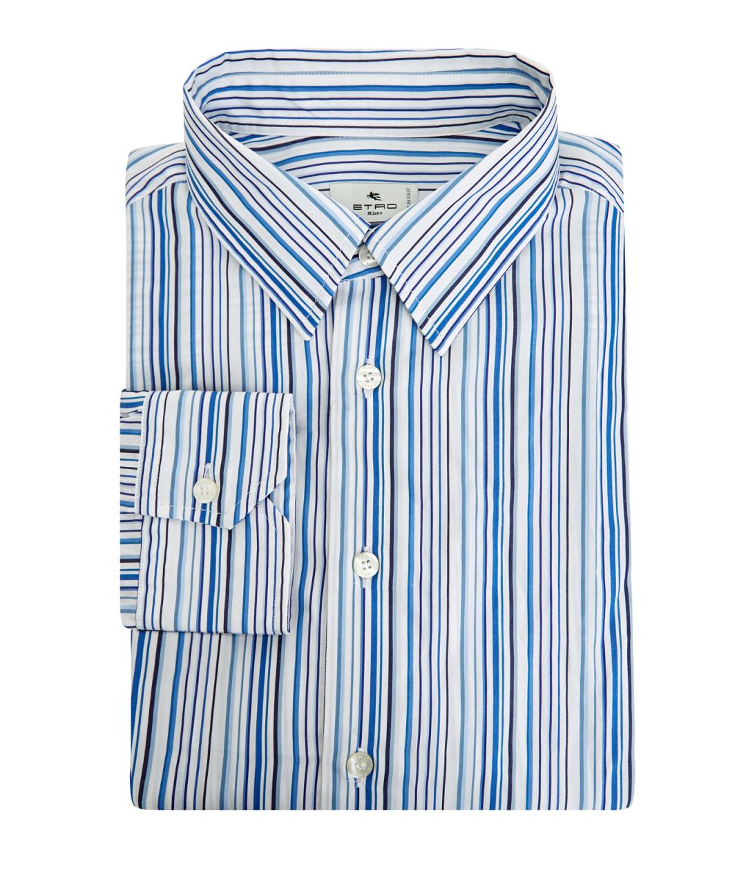ETRO Голубая хлопковая классическая рубашка, фото 1
