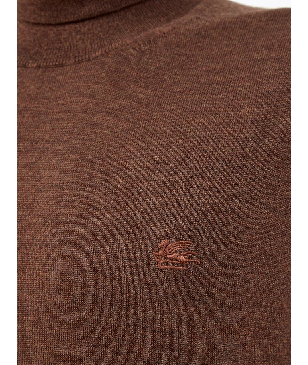 ETRO Коричневая шерстяная водолазка, фото 5