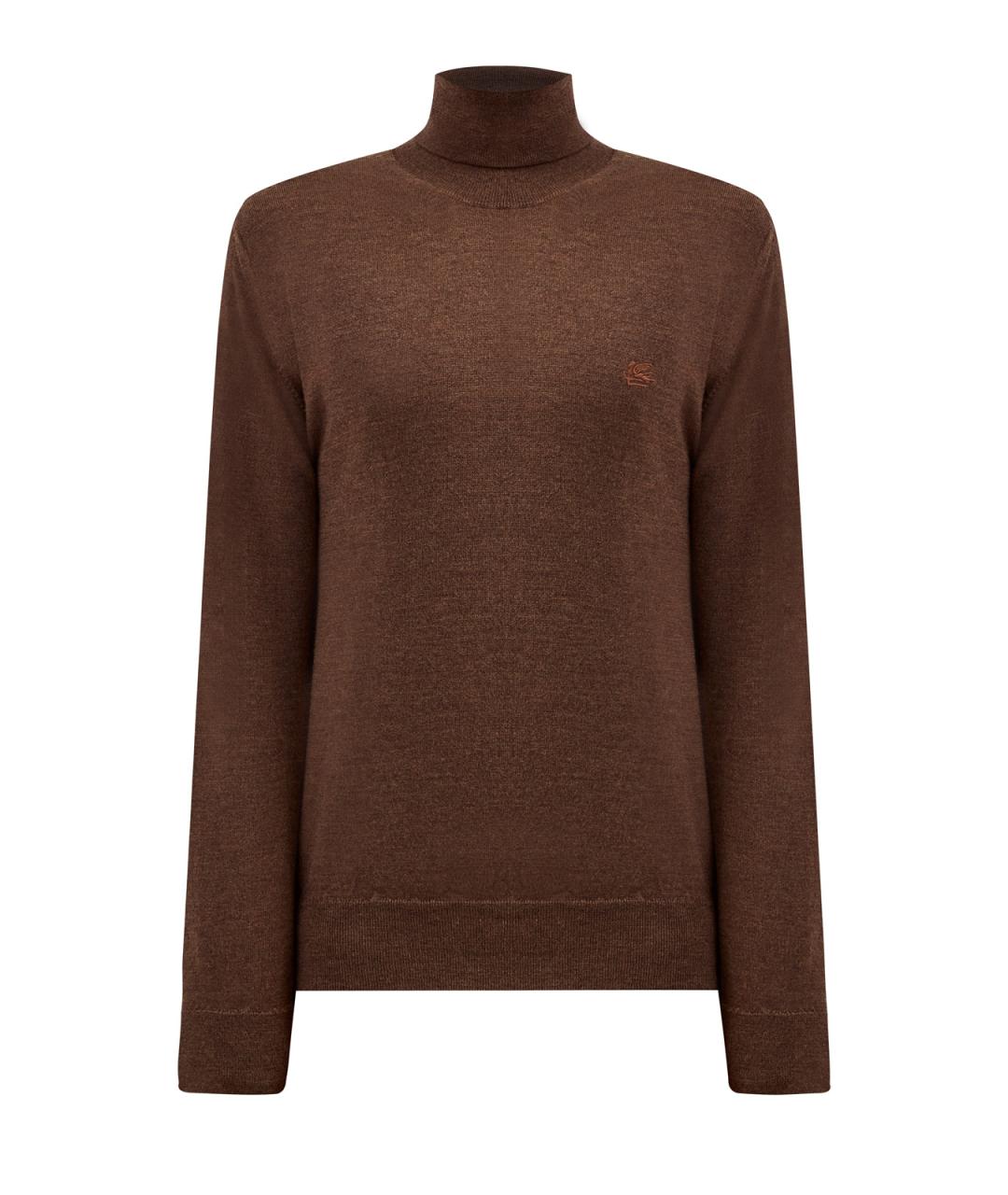ETRO Коричневая шерстяная водолазка, фото 1
