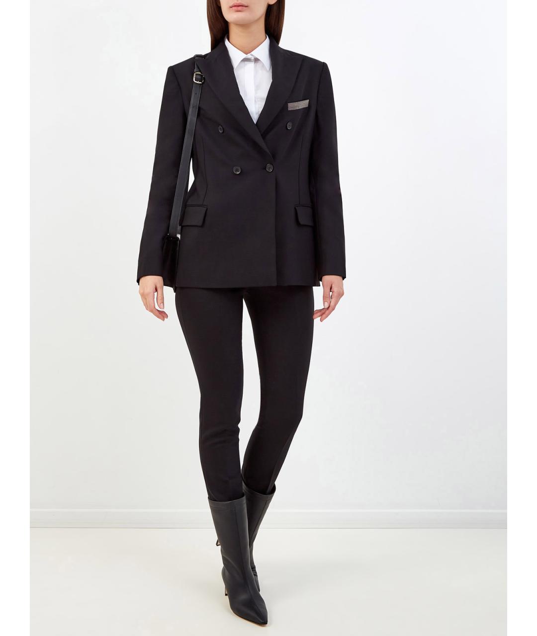 FABIANA FILIPPI Черный полиэстеровый жакет/пиджак, фото 2