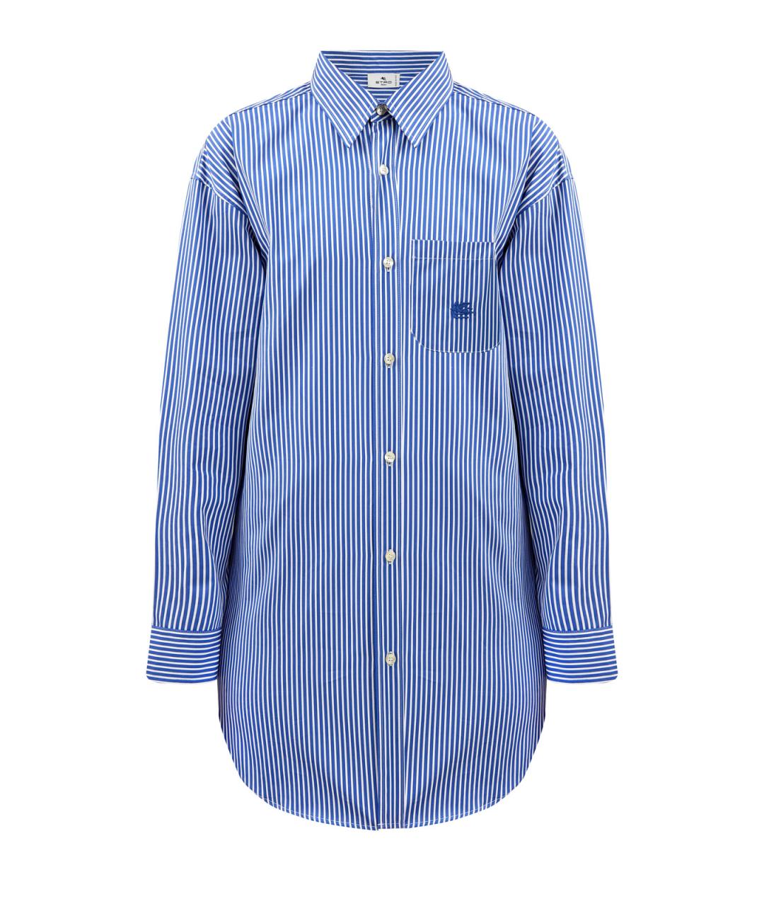 ETRO Синяя хлопковая рубашка, фото 1