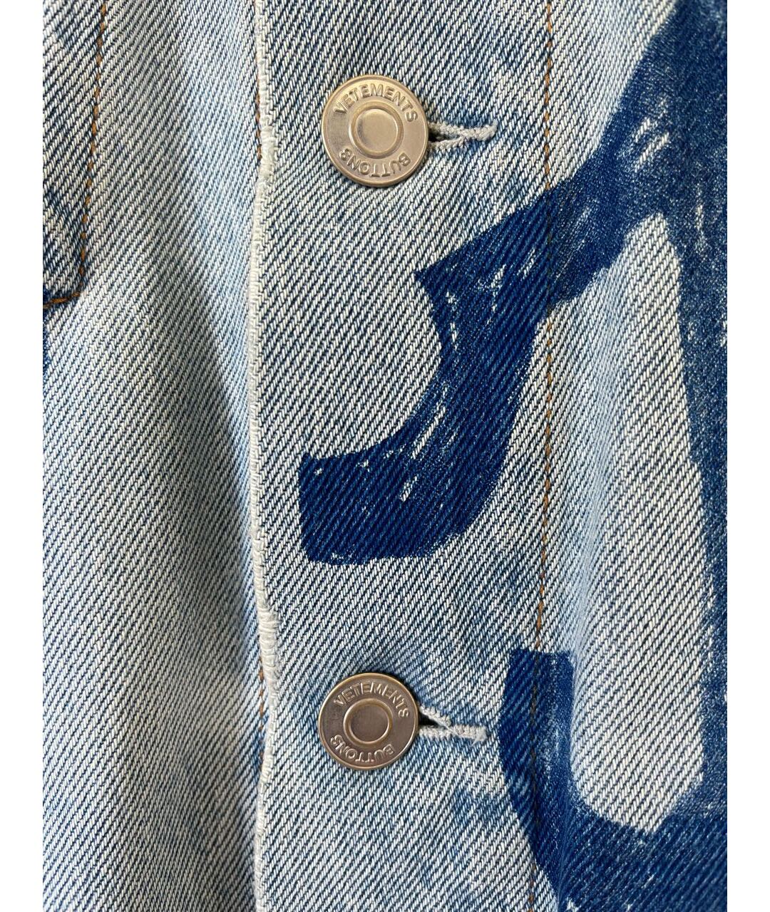 VETEMENTS Голубая хлопковая куртка, фото 4