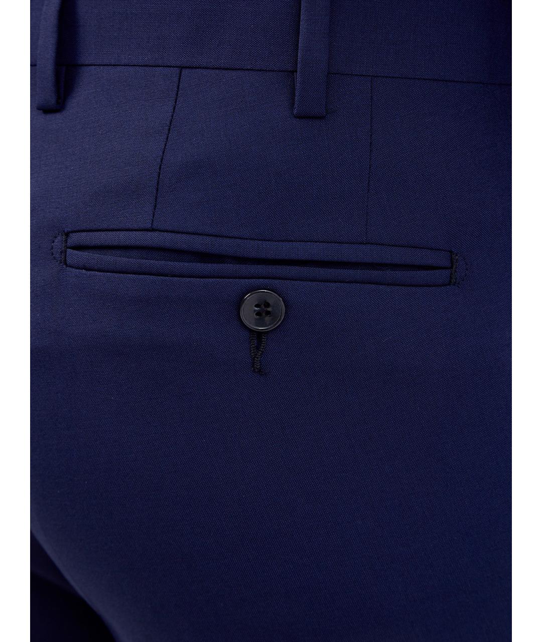 L.B.M. 1911 Синие шерстяные классические брюки, фото 5