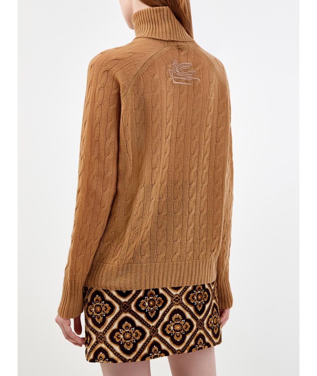 ETRO Коричневый кашемировый джемпер / свитер, фото 4