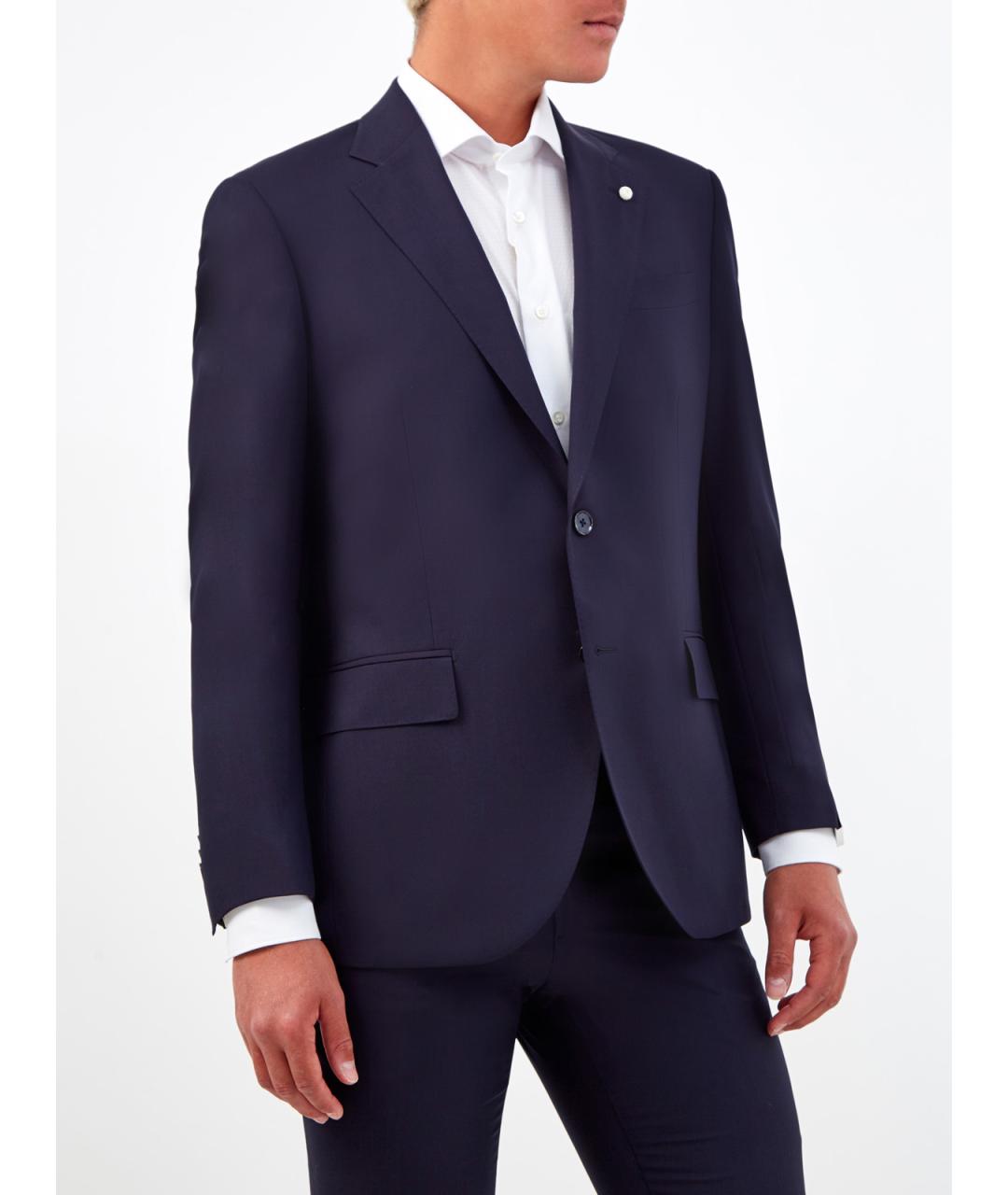 L.B.M. 1911 Синий шерстяной пиджак, фото 3