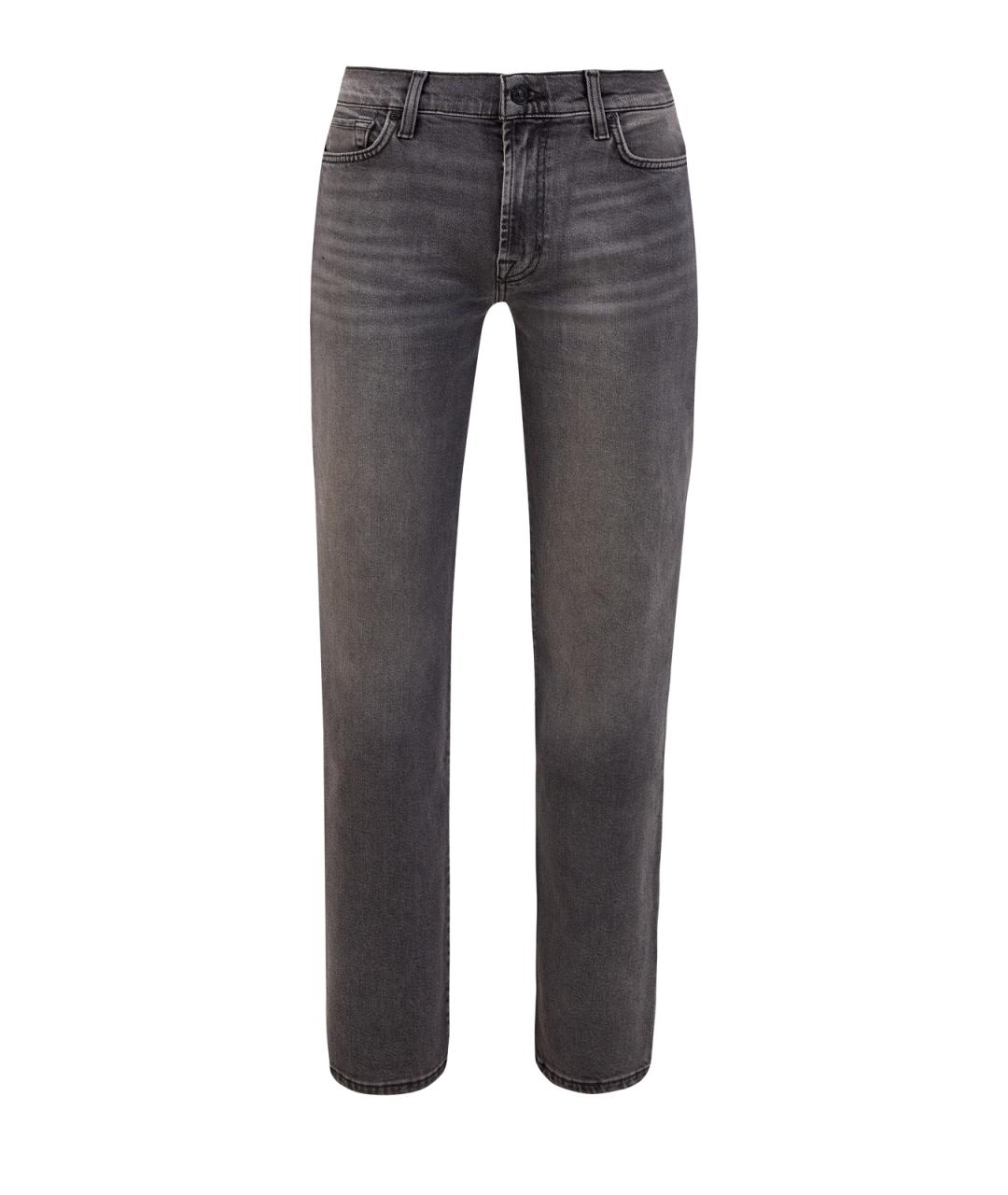 7 FOR ALL MANKIND Серые хлопковые прямые джинсы, фото 1