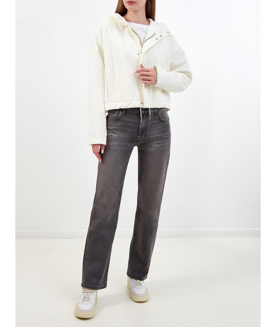 7 FOR ALL MANKIND Серые хлопковые прямые джинсы, фото 2