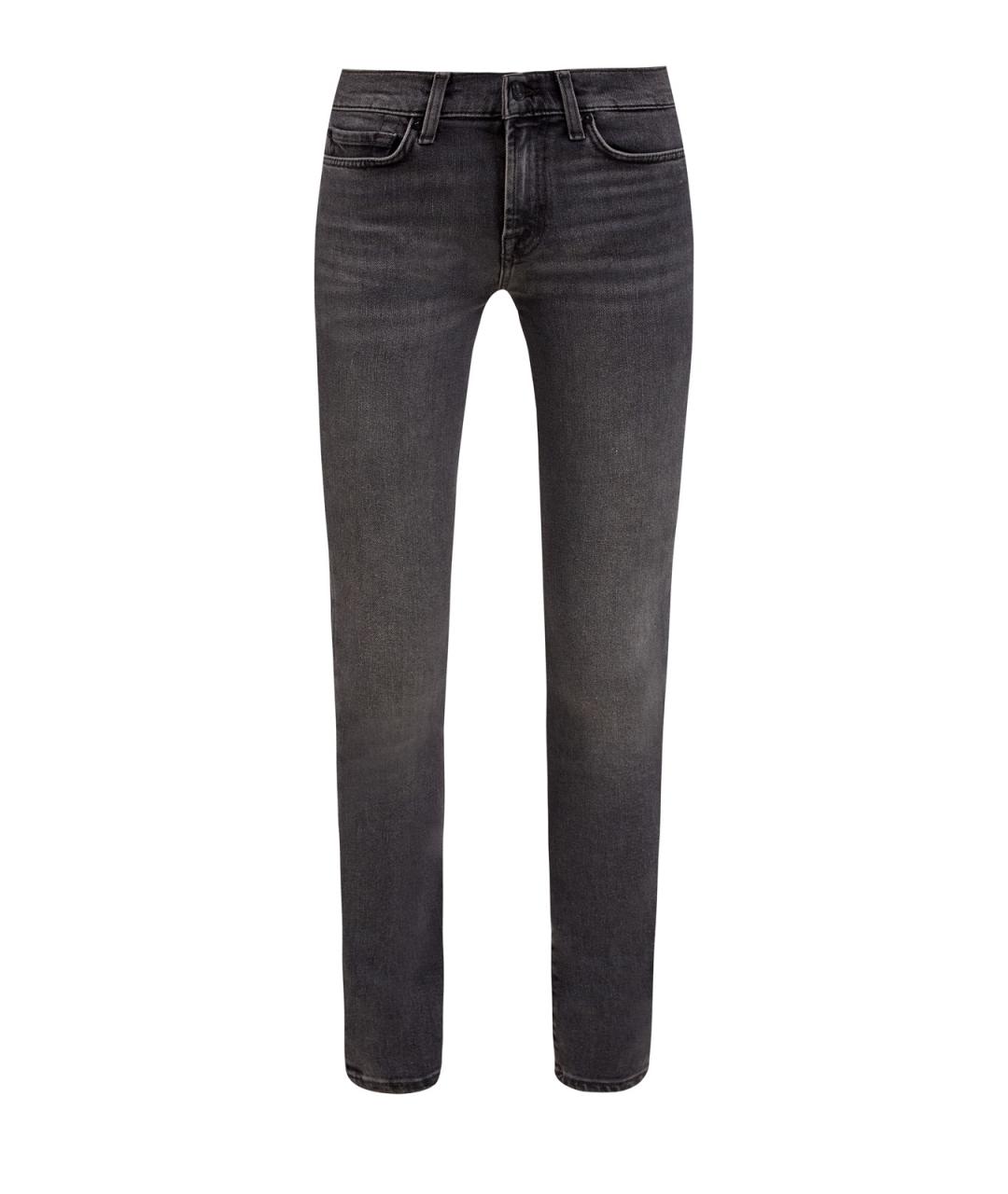 7 FOR ALL MANKIND Серые хлопковые джинсы слим, фото 1