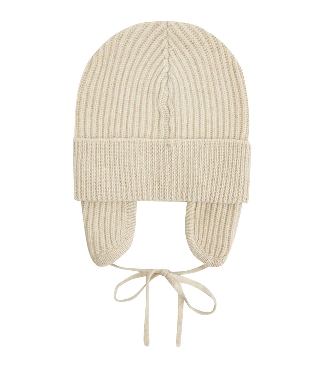 BRUNELLO CUCINELLI Бежевая кашемировая шапка, фото 3