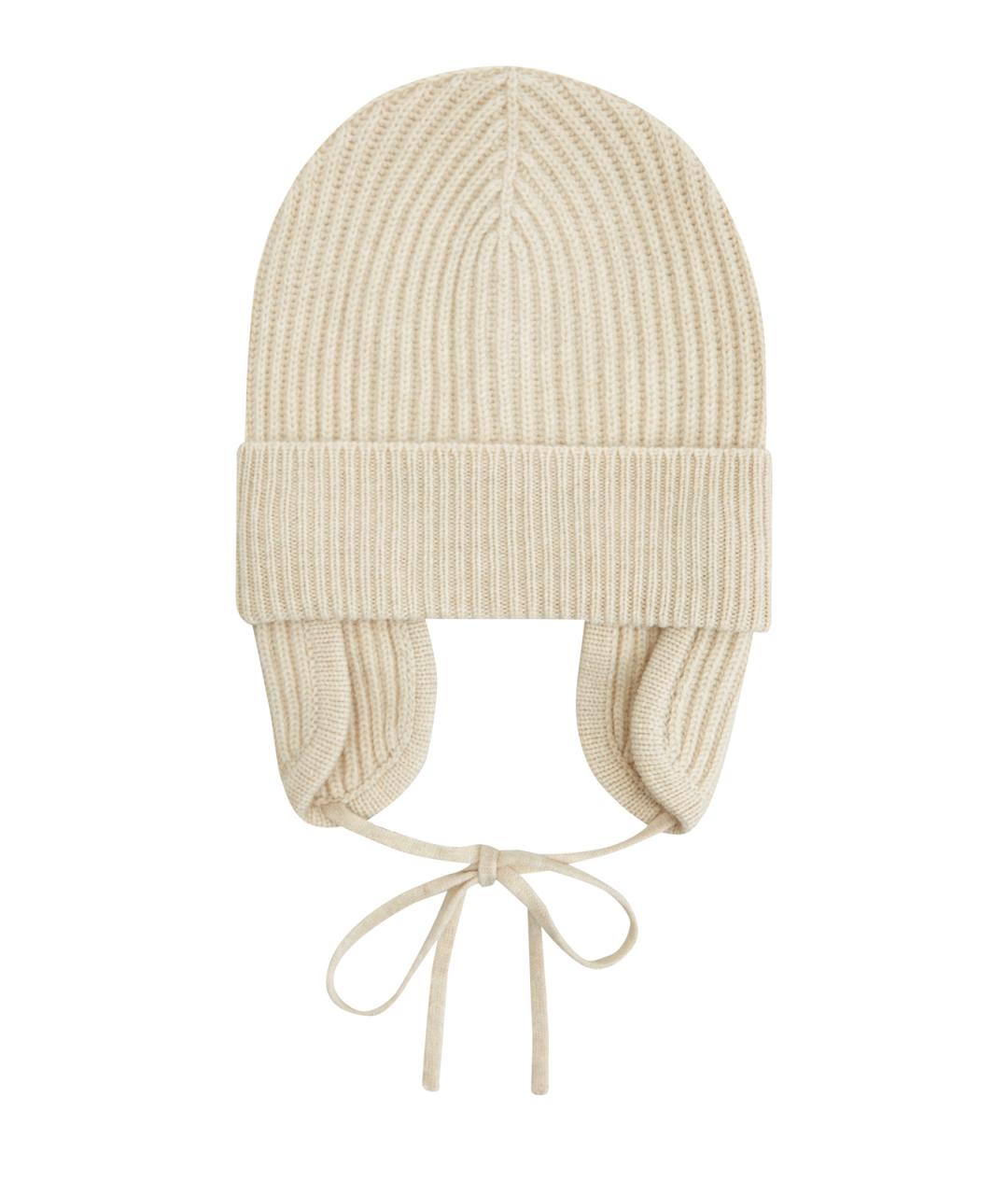 BRUNELLO CUCINELLI Бежевая кашемировая шапка, фото 1