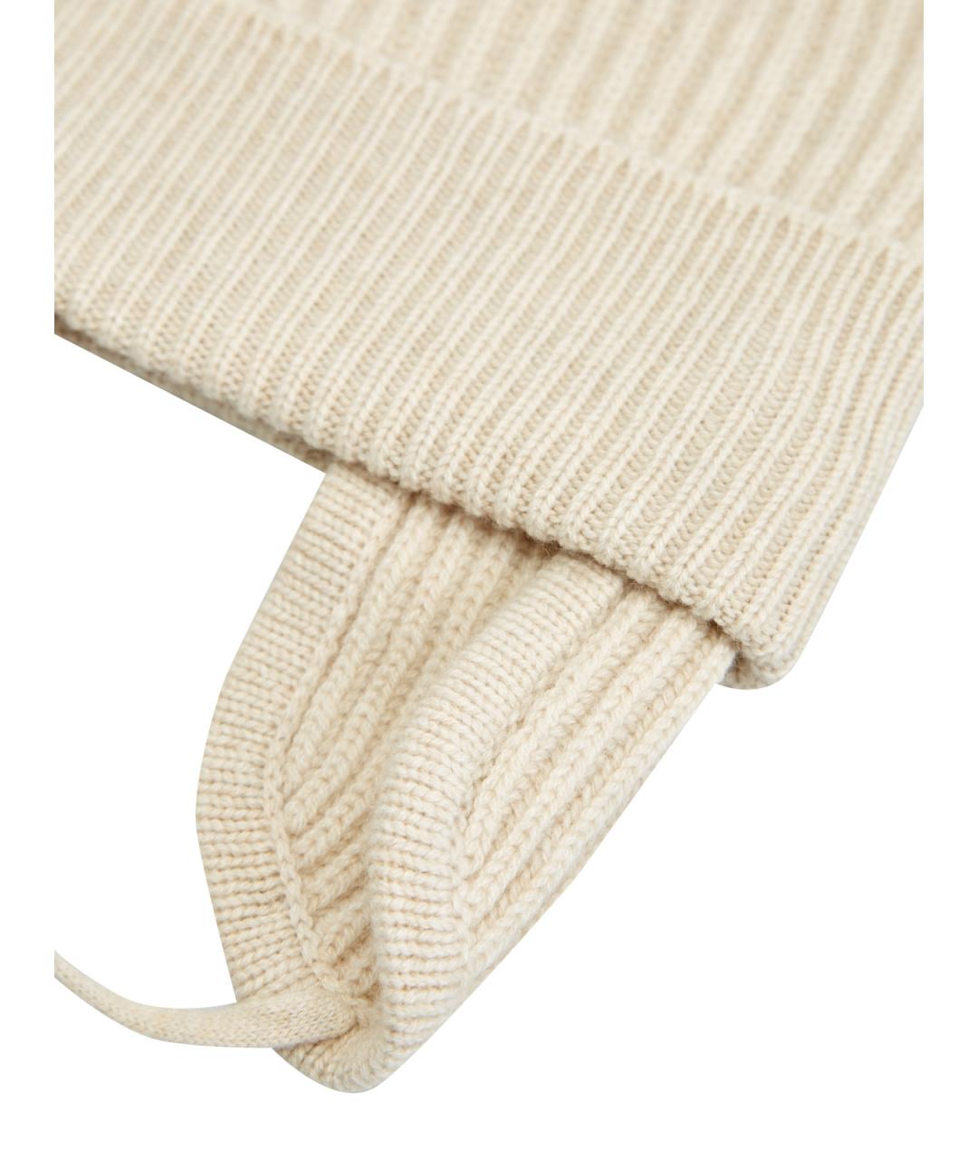 BRUNELLO CUCINELLI Бежевая кашемировая шапка, фото 4