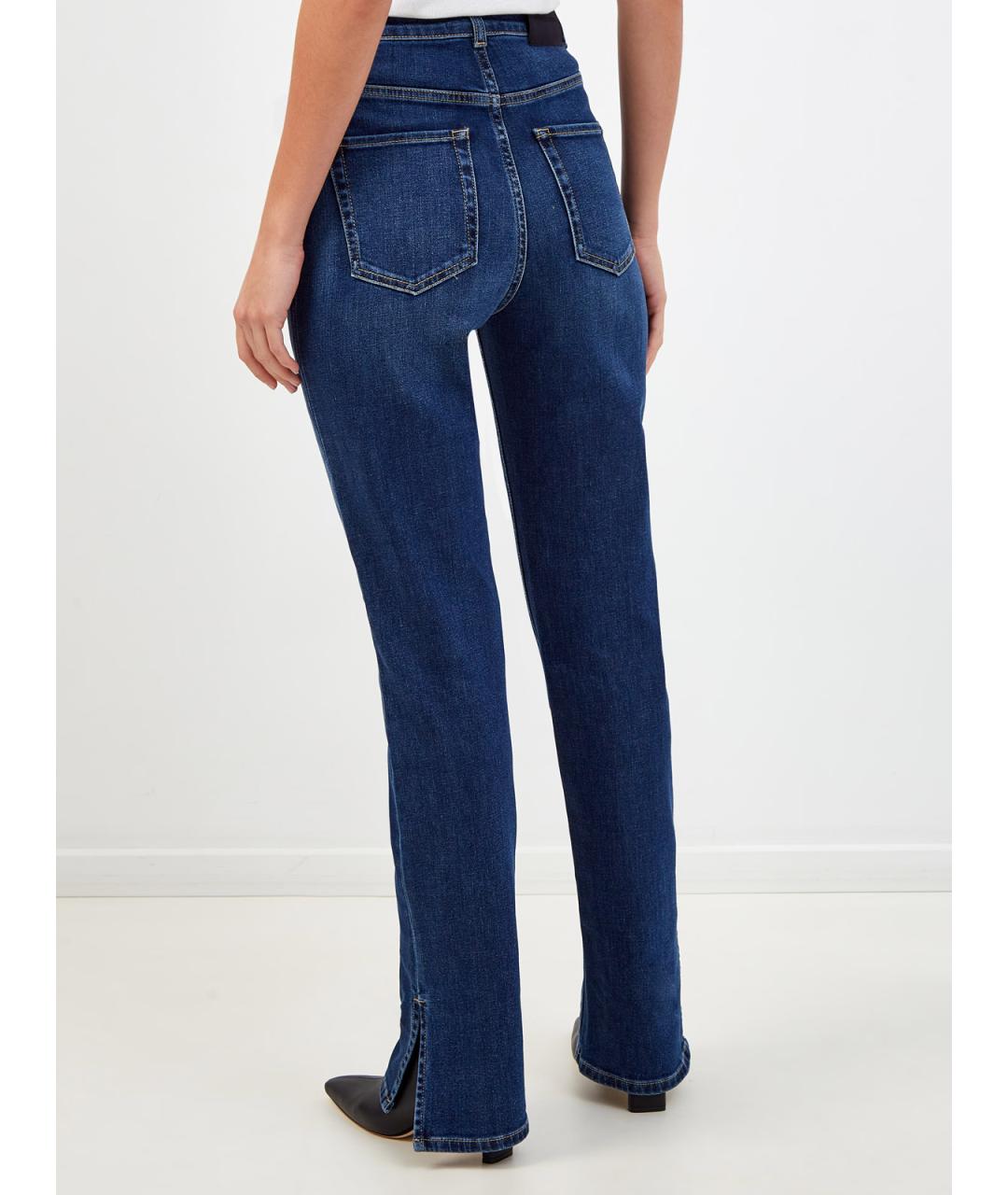 FABIANA FILIPPI Синие хлопковые прямые джинсы, фото 4