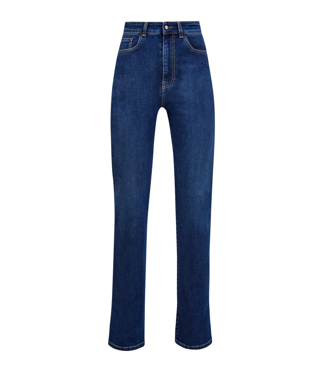 FABIANA FILIPPI Синие хлопковые прямые джинсы, фото 1