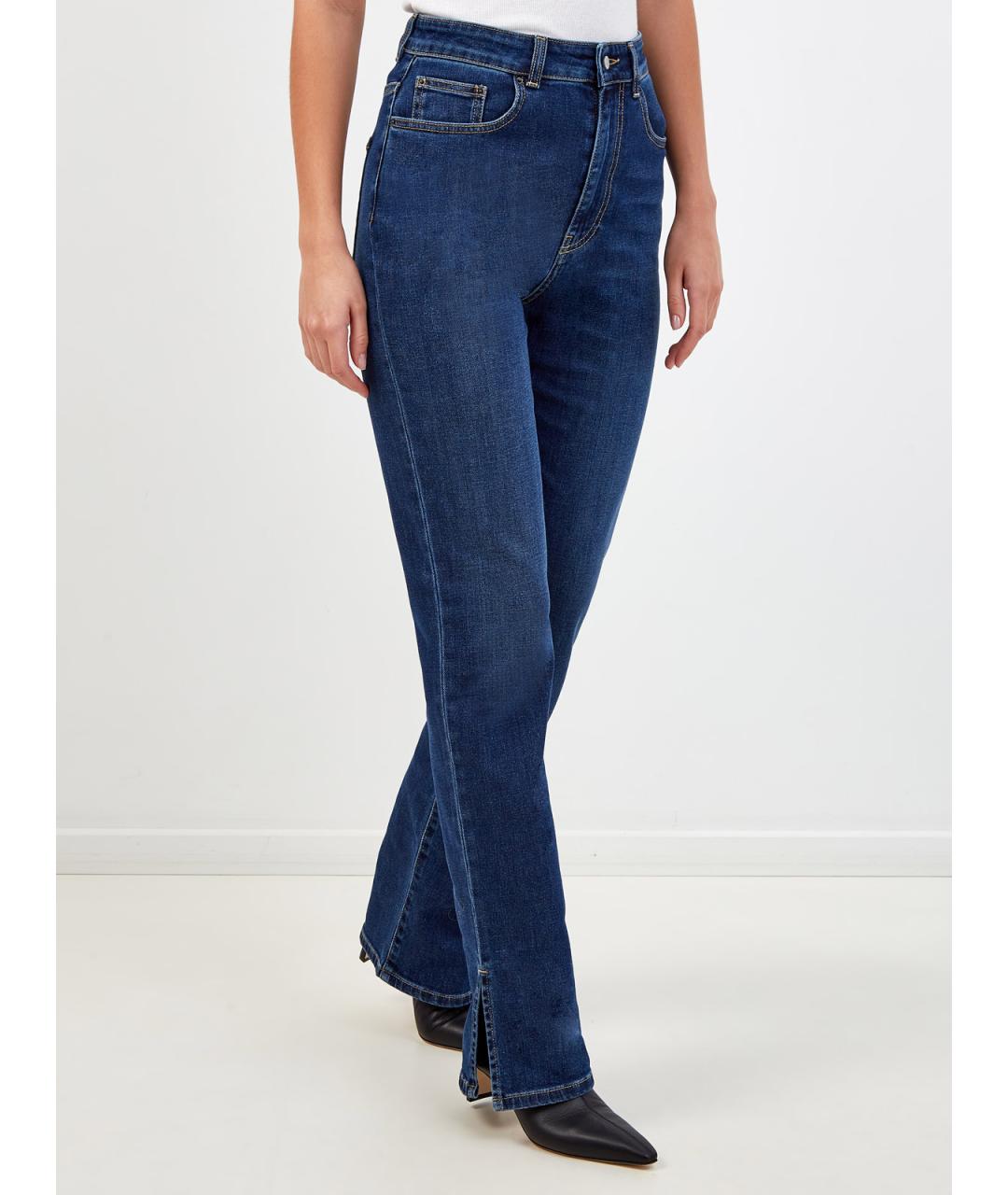 FABIANA FILIPPI Синие хлопковые прямые джинсы, фото 3