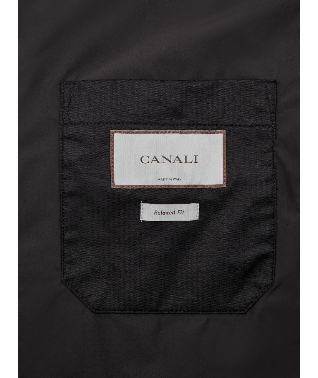 CANALI Черная полиэстеровая куртка, фото 6