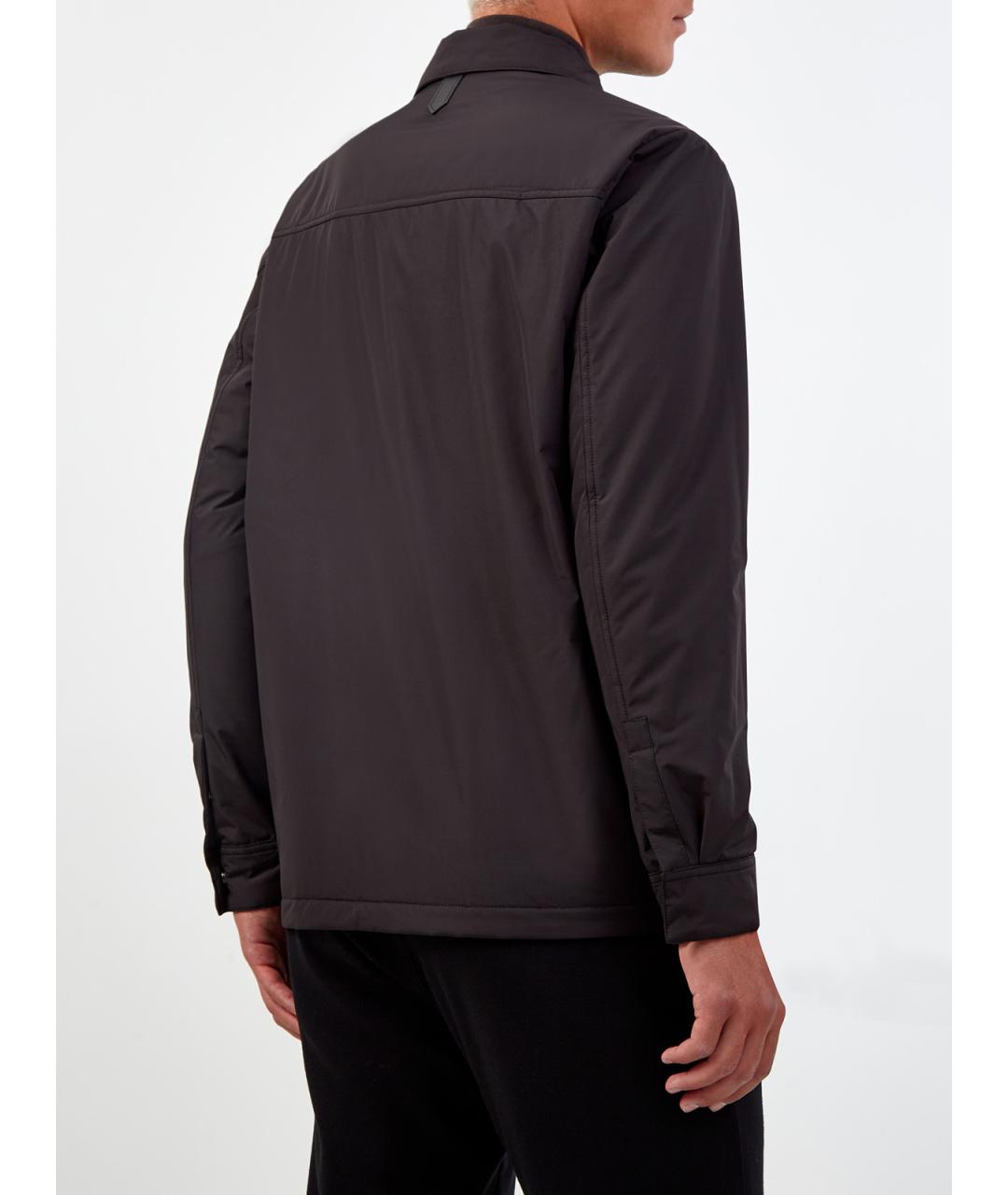 CANALI Черная полиэстеровая куртка, фото 4