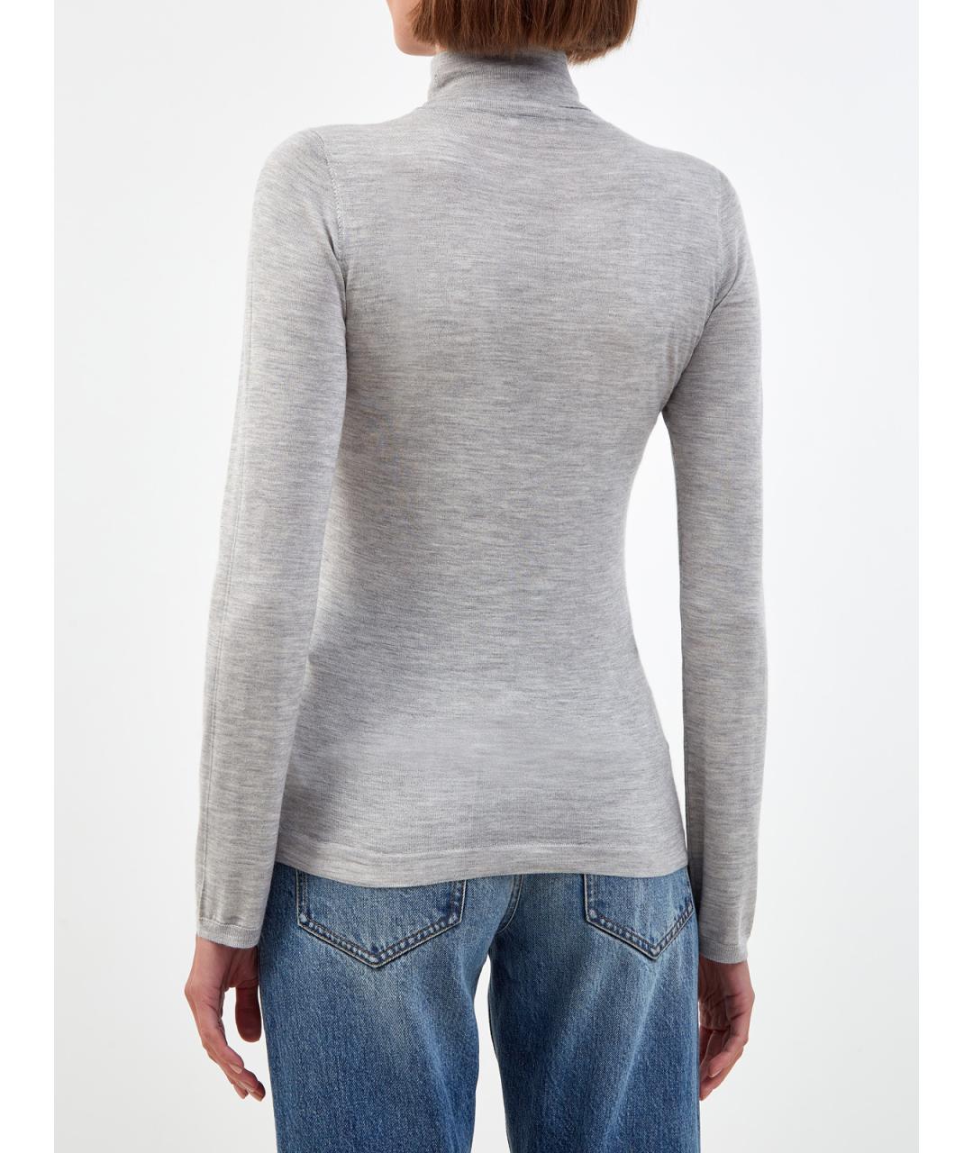 BRUNELLO CUCINELLI Серая кашемировая водолазка, фото 4
