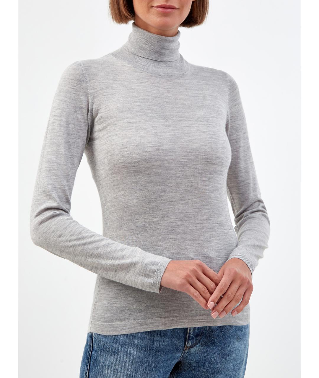 BRUNELLO CUCINELLI Серая кашемировая водолазка, фото 3