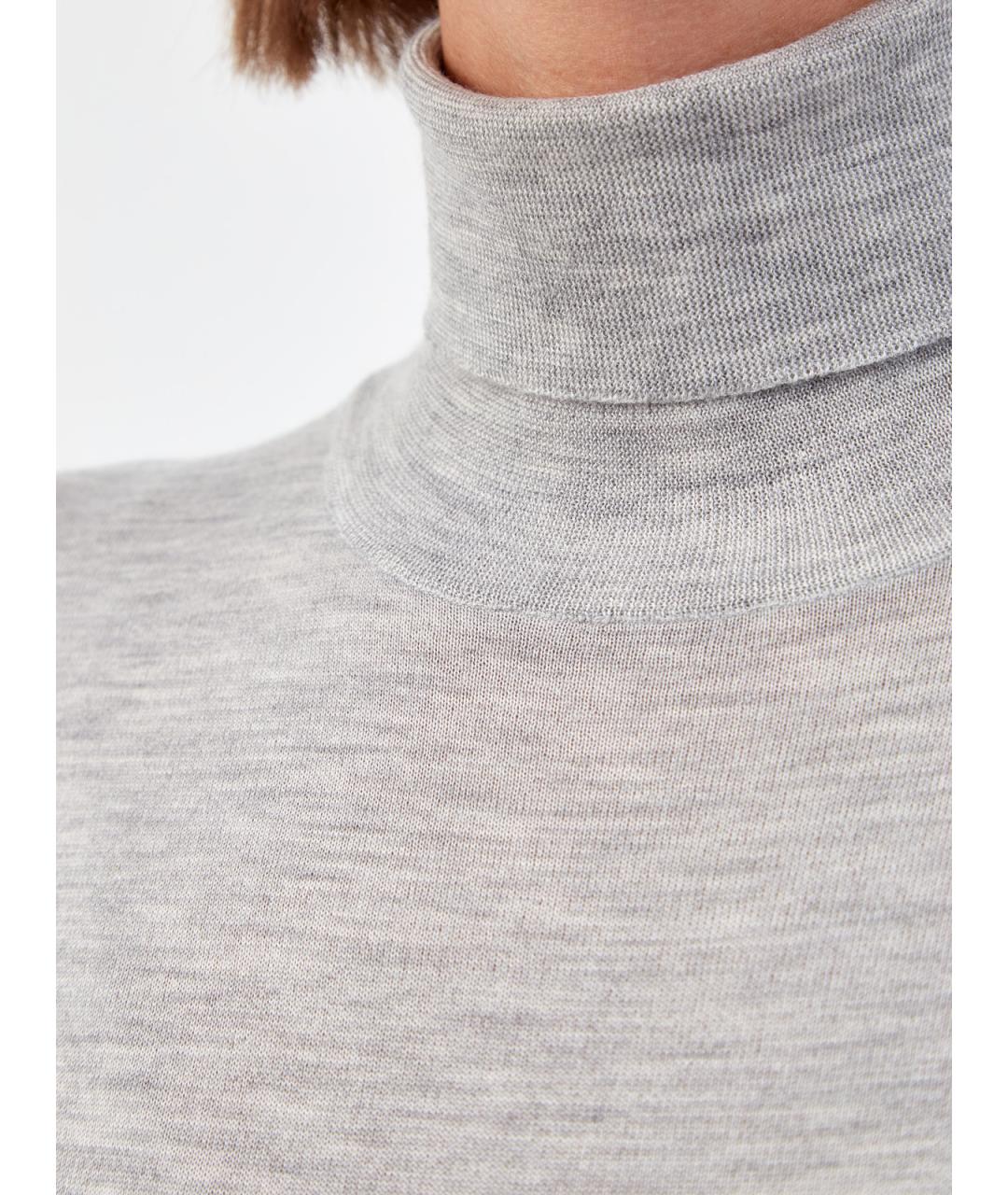 BRUNELLO CUCINELLI Серая кашемировая водолазка, фото 5
