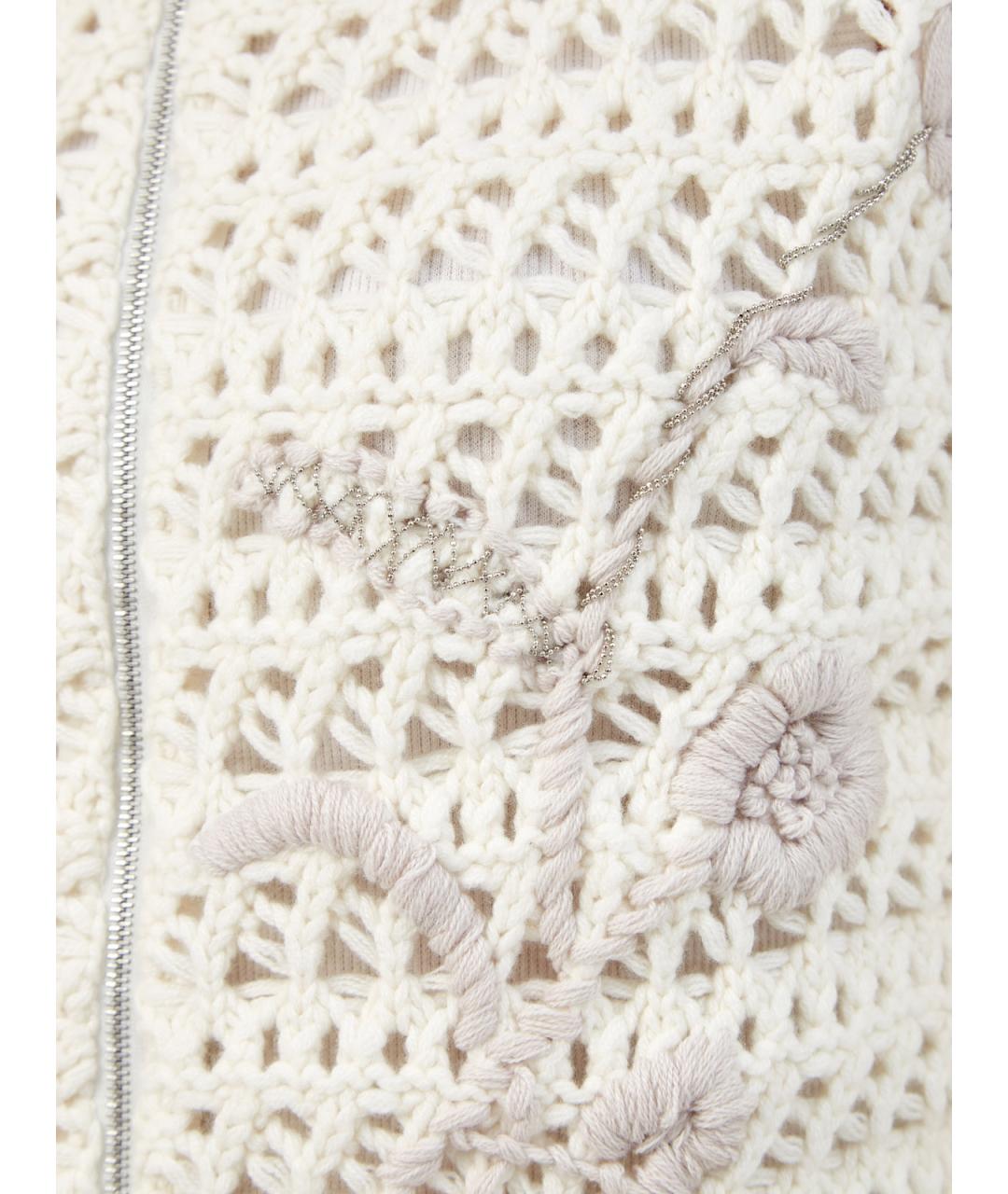 FABIANA FILIPPI Белый шерстяной кардиган, фото 5