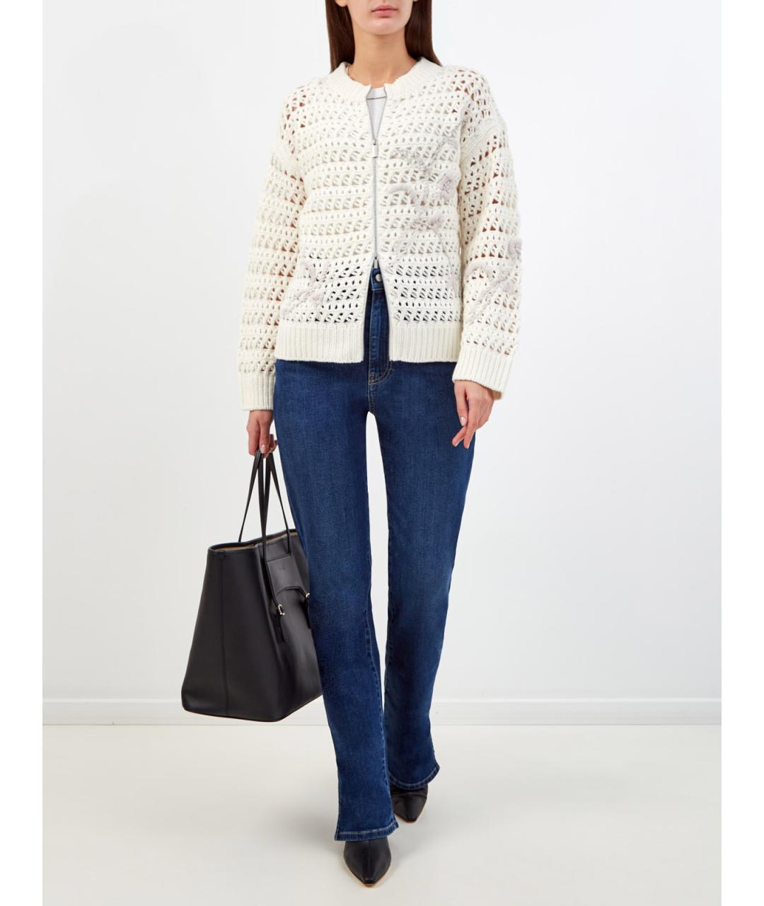 FABIANA FILIPPI Белый шерстяной кардиган, фото 2