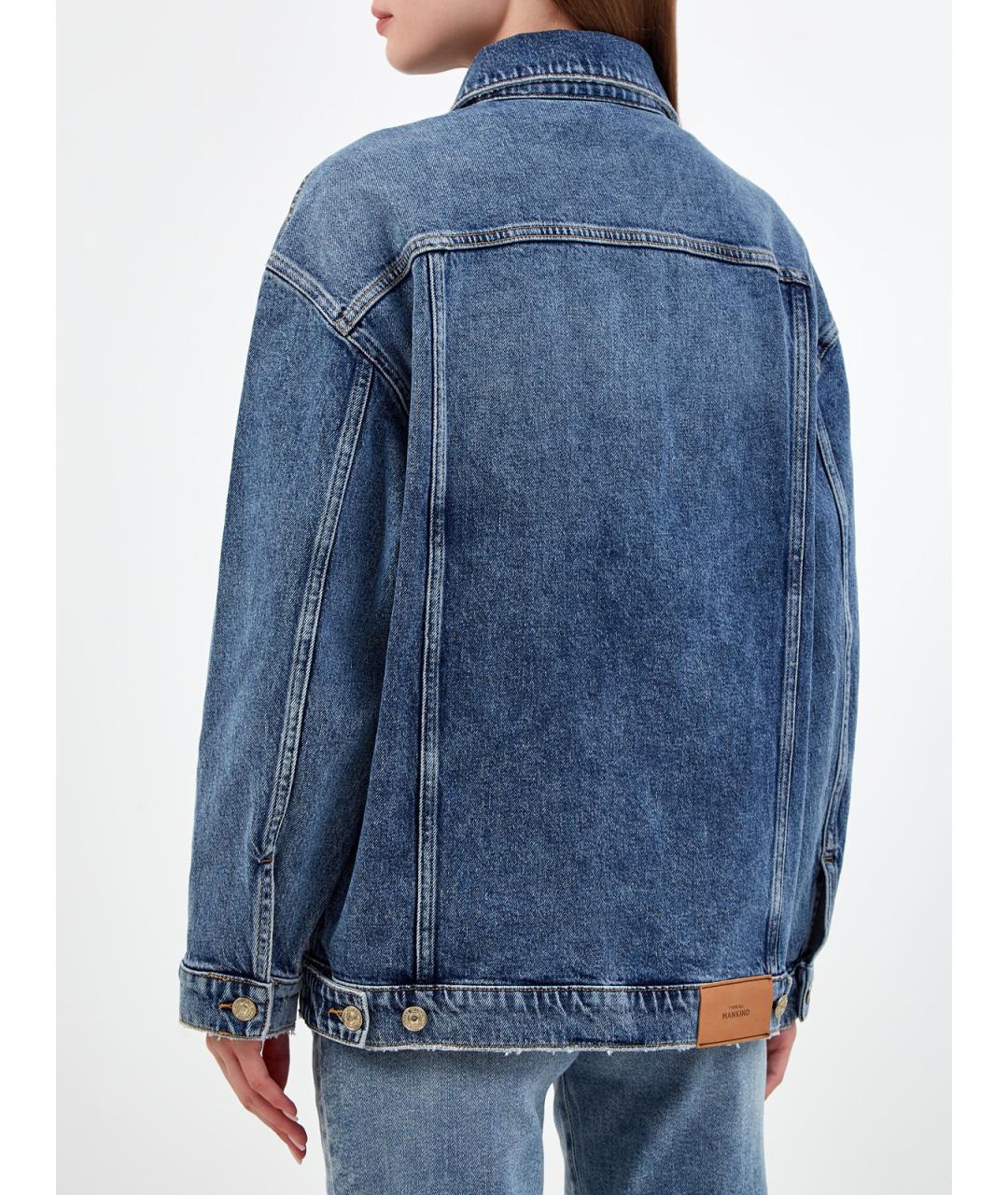 7 FOR ALL MANKIND Синяя хлопковая куртка, фото 4