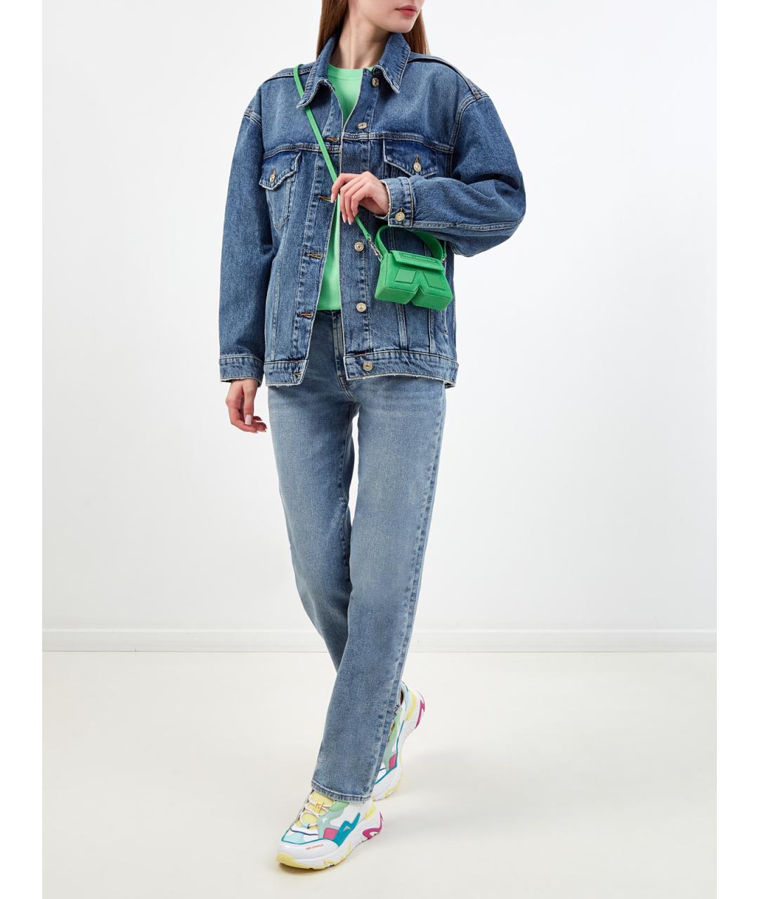 7 FOR ALL MANKIND Синяя хлопковая куртка, фото 2