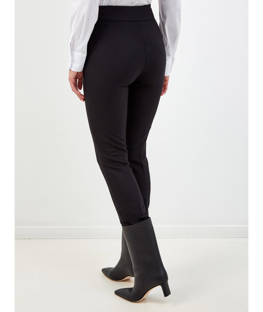 FABIANA FILIPPI Черные полиэстеровые брюки узкие, фото 4