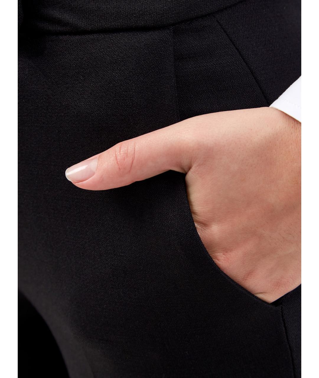 FABIANA FILIPPI Черные полиэстеровые брюки узкие, фото 5