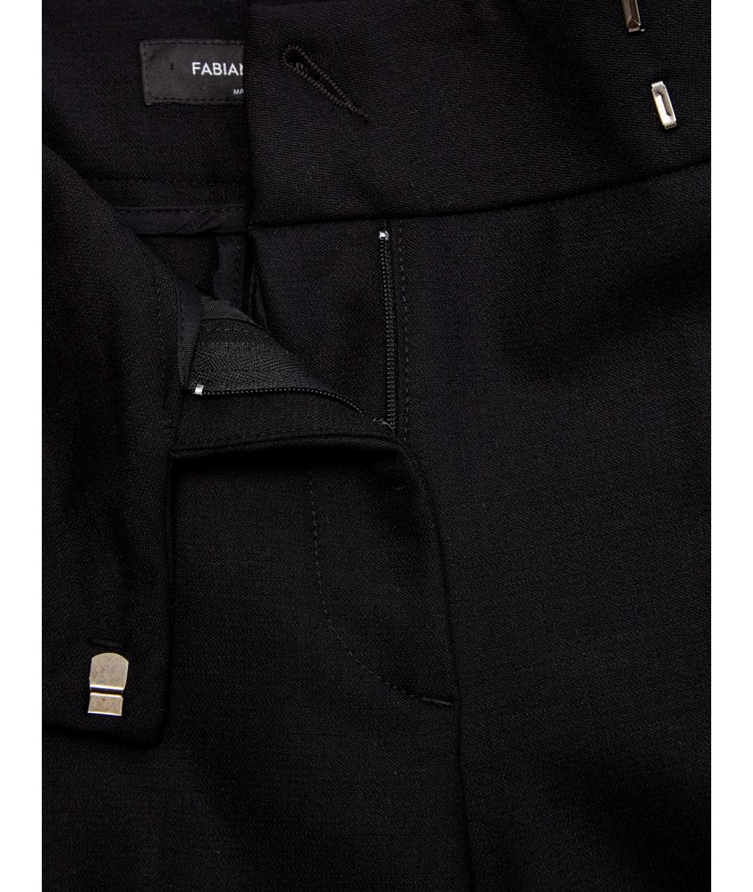 FABIANA FILIPPI Черные полиэстеровые брюки узкие, фото 6