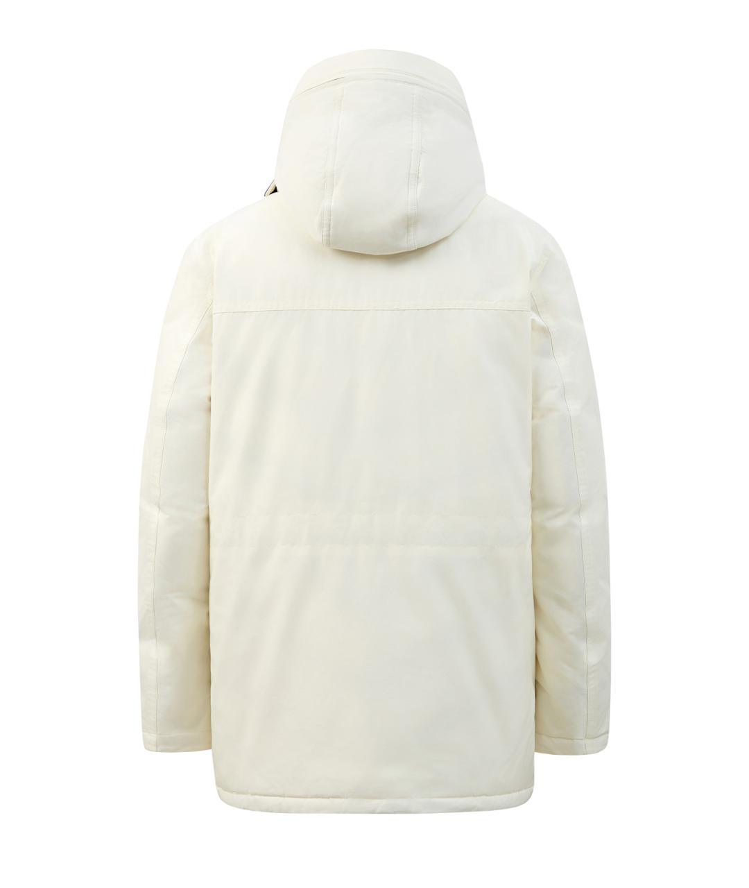 WOOLRICH Белый хлопковый пуховик, фото 2
