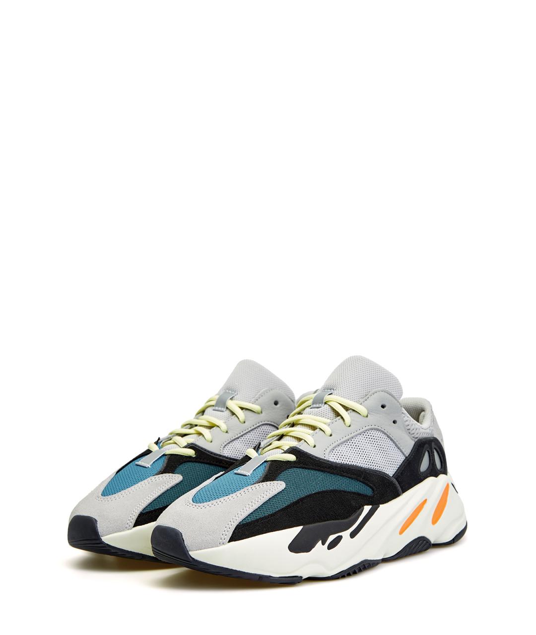 YEEZY Серые текстильные низкие кроссовки / кеды, фото 2