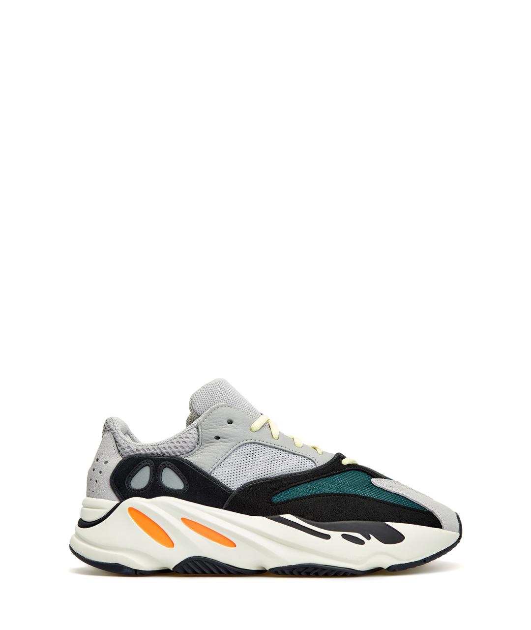 YEEZY Серые текстильные низкие кроссовки / кеды, фото 1