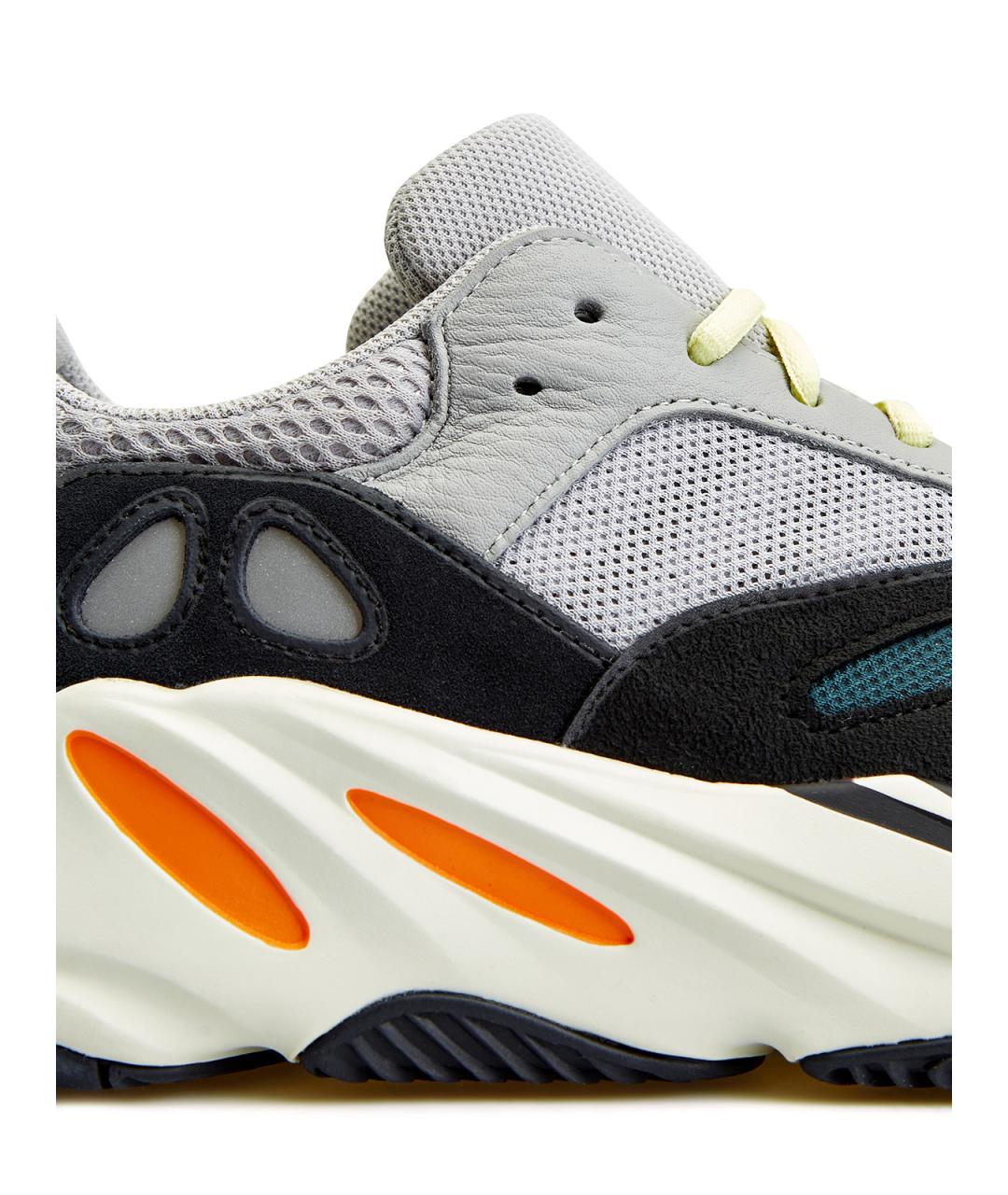 YEEZY Серые текстильные низкие кроссовки / кеды, фото 4