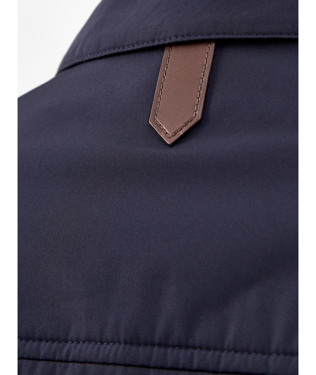 CANALI Синяя полиэстеровая куртка, фото 5